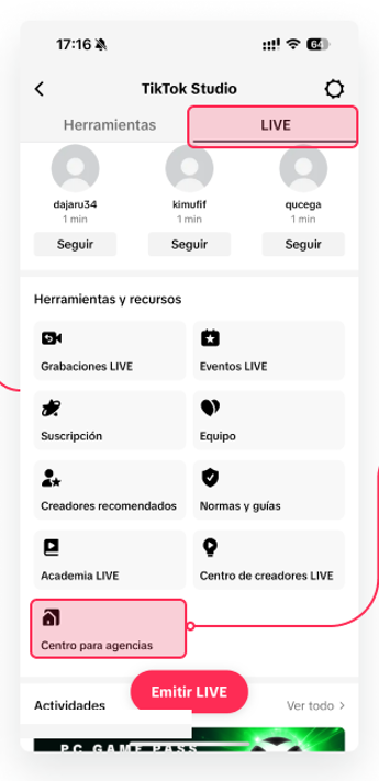 Paso 3: Centro para agencias